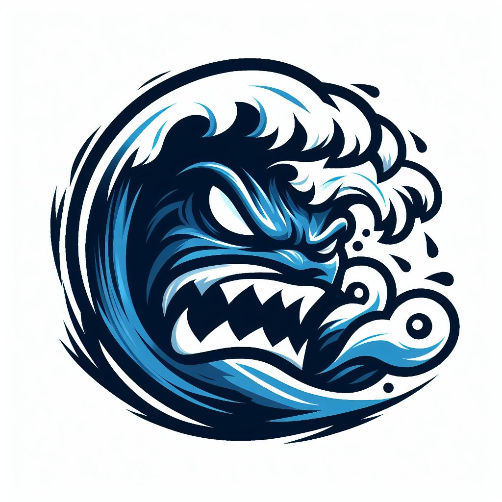 Angry Ocean Wave Logo